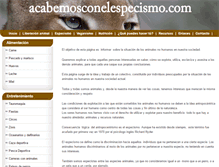 Tablet Screenshot of acabemosconelespecismo.com